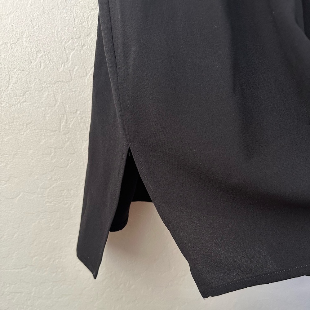 Eileen Fisher Silk Black Shift Dress 3/4 Sleeve, L EUC - Picture 7 of 8
